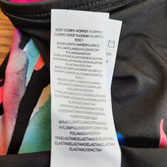 La Blanca Black Prism Palm Women's Bikini Swimsuit Bottom Convertible Band SZ 10 - Picture 12 of 14